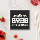 2026年卒サッカースクール卒業式 It's Go Time 引用 スタンダードカクテルナプキン (インサイチュ)