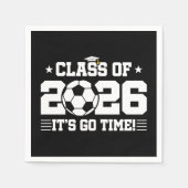 2026年卒サッカースクール卒業式 It's Go Time 引用 スタンダードカクテルナプキン (正面)