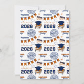 2026年卒シンプルな写真 案内状 (裏面)