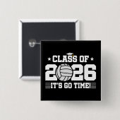 2026年卒バレーボール卒業おめでとう 缶バッジ (正面&裏面)