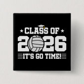 2026年卒バレーボール卒業おめでとう 缶バッジ (正面)