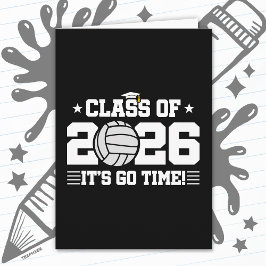 2026年卒バレーボール卒業おめでとう It's Go Time カード