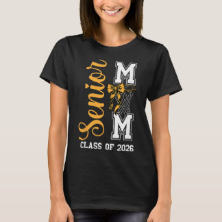 2026年卒業おめでとう イエロー スケルトン ボウ シニア ママ クラス Tシャツ