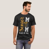 2026年卒業おめでとう イエロー スケルトン ボウ シニア ママ 卒業式 Tシャツ (正面フル)