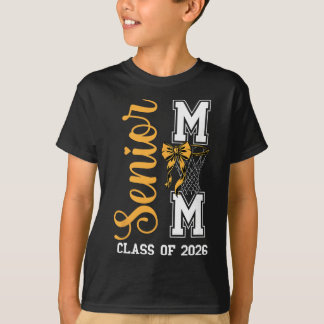 2026年卒業おめでとう イエロー スケルトン ボウ シニア ママ Tシャツ