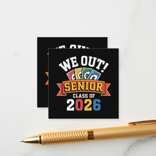 2026年卒業おめでとう シニアクラス エンクロージャーカード (正面/裏面インサイチュ)