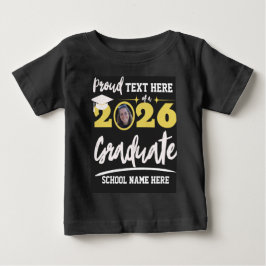 2026年卒業おめでとう パーソナライズド プロウド ファミリー ベビーTシャツ