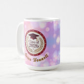2026年卒業おめでとう パープルクラス コーヒーマグカップ (正面左)
