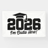 2026年卒業おめでとう 出ていきます!卒業名言 横断幕 (横)