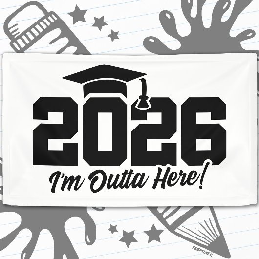 2026年卒業おめでとう 出ていきます!卒業名言 横断幕