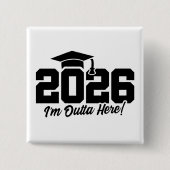 2026年卒業おめでとう 卒業記念の名言 缶バッジ (正面)