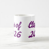 2026年卒業おめでとう 紫色のカリグラフィー コーヒーマグカップ (中央)