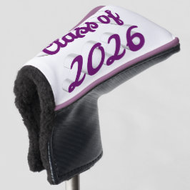 2026年卒業おめでとう 紫色のカリグラフィー ゴルフヘッドカバー