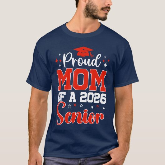 2026年卒業おめでとう!2026年卒の母として誇り Tシャツ (正面)