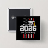 2026年卒業おもしろ名言 ダストレスフラグ 缶バッジ (正面&裏面)