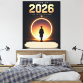 2026年卒業お名前カスタムデザイン キャンバスプリント (インサイチュ (寝室))