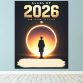 2026年卒業お名前カスタムデザイン キャンバスプリント (インサイチュ (ウッドフロア))