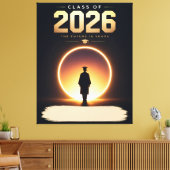 2026年卒業お名前カスタムデザイン キャンバスプリント (インサイチュ (リビング))