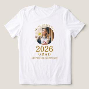2026年卒業お姉さん ゴールドスクリプト 写真Tシャツ トライブレンドＴシャツ