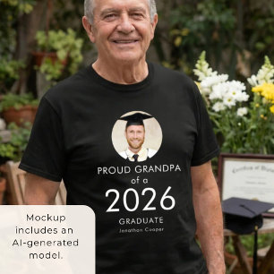 2026年卒業お孫さん自慢のイケてるおじいちゃん Tシャツ