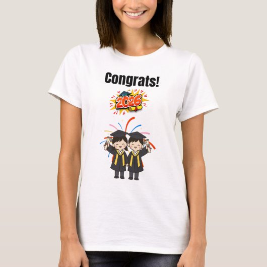 2026年卒業お祝い Tシャツ (正面)