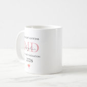 2026年卒業の医師向けの名前入りデザイン コーヒーマグカップ (正面左)