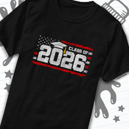 2026年卒業アメリカ国旗シニアクラス2026 Tシャツ