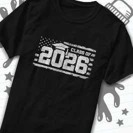 2026年卒業アメリカ国旗シニアクラス2026 Tシャツ