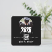 2026年卒業オンライン招待QRコード 招待状 (スタンド正面)
