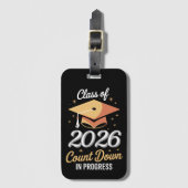 2026年卒業カウントダウン進行中 オーダーメイド ラゲッジタグ (正面縦)