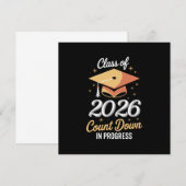 2026年卒業カウントダウン進行中 パーソナライズデザイン サンキューカード (正面/裏面)
