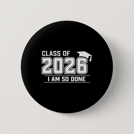 2026年卒業クラス 私、大学院生として頑張りました 缶バッジ (正面)