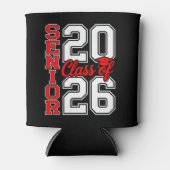 2026年卒業クラス 赤 シニア 26 缶クーラー (正面)