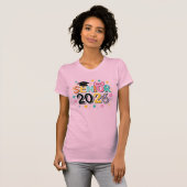 2026年卒業シーズンカラフルデザイン Tシャツ (正面フル)