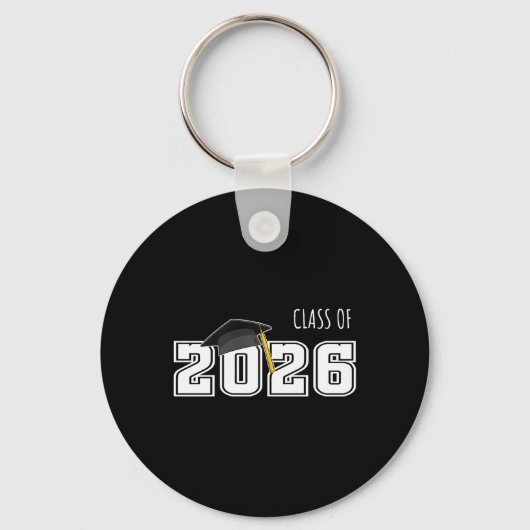 2026年卒業デザイン レトロなシニア向けデザイン  キーホルダー (正面)