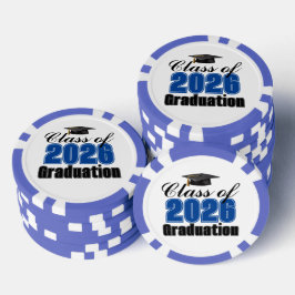 2026年卒業パーティーブルー ポーカーチップ
