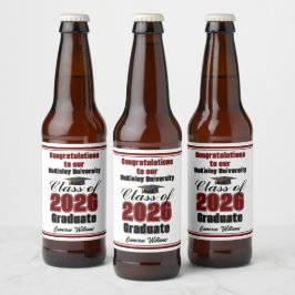 2026年卒業パーティーマルーンカスタム ビールラベル
