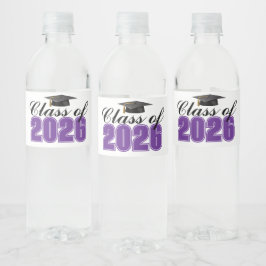 2026年卒業パーティー 紫色 ペットボトルラベル