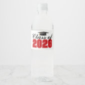 2026年卒業パーティー 赤 ペットボトルラベル (正面)