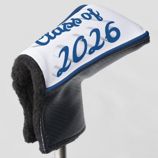2026年卒業ブルースクリプト卒業 ゴルフヘッドカバー (3/4 正面)
