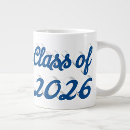 2026年卒業ブルースクリプト ジャンボコーヒーマグカップ