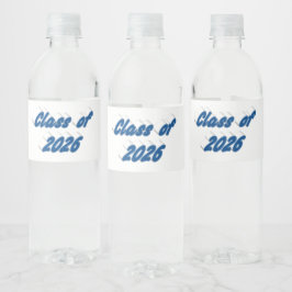 2026年卒業ブルータイポグラフィー ペットボトルラベル