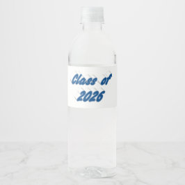 2026年卒業ブルータイポグラフィー ペットボトルラベル