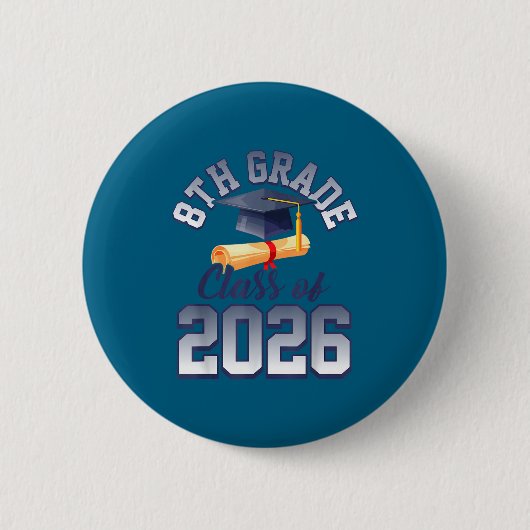 2026年卒業予定の8年生 缶バッジ (正面)