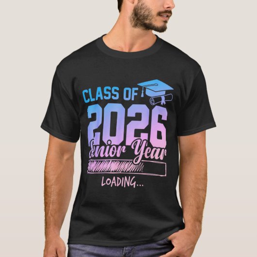 2026年卒業予定 面白いシニアデザイン Tシャツ (正面)