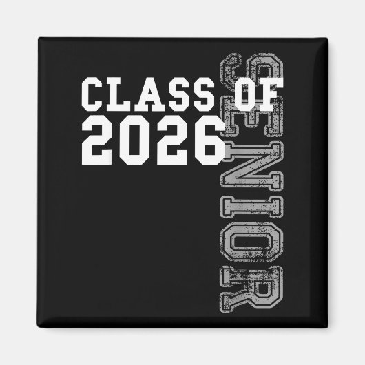2026年卒業予定 2025年度 高校3年生 シニア マグネット (正面)