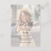 2026年卒業写真 保存日付のお知らせ エンクロージャーカード (裏面)