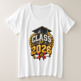 2026年卒業式お祝いデザイン プラスサイズTシャツ