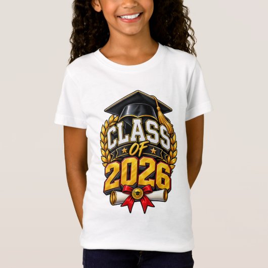 2026年卒業式お祝いデザイン Tシャツ (正面)