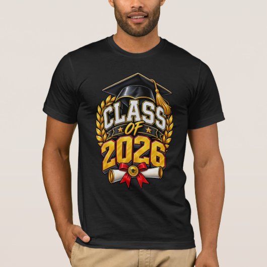 2026年卒業式お祝いデザイン Tシャツ (正面)